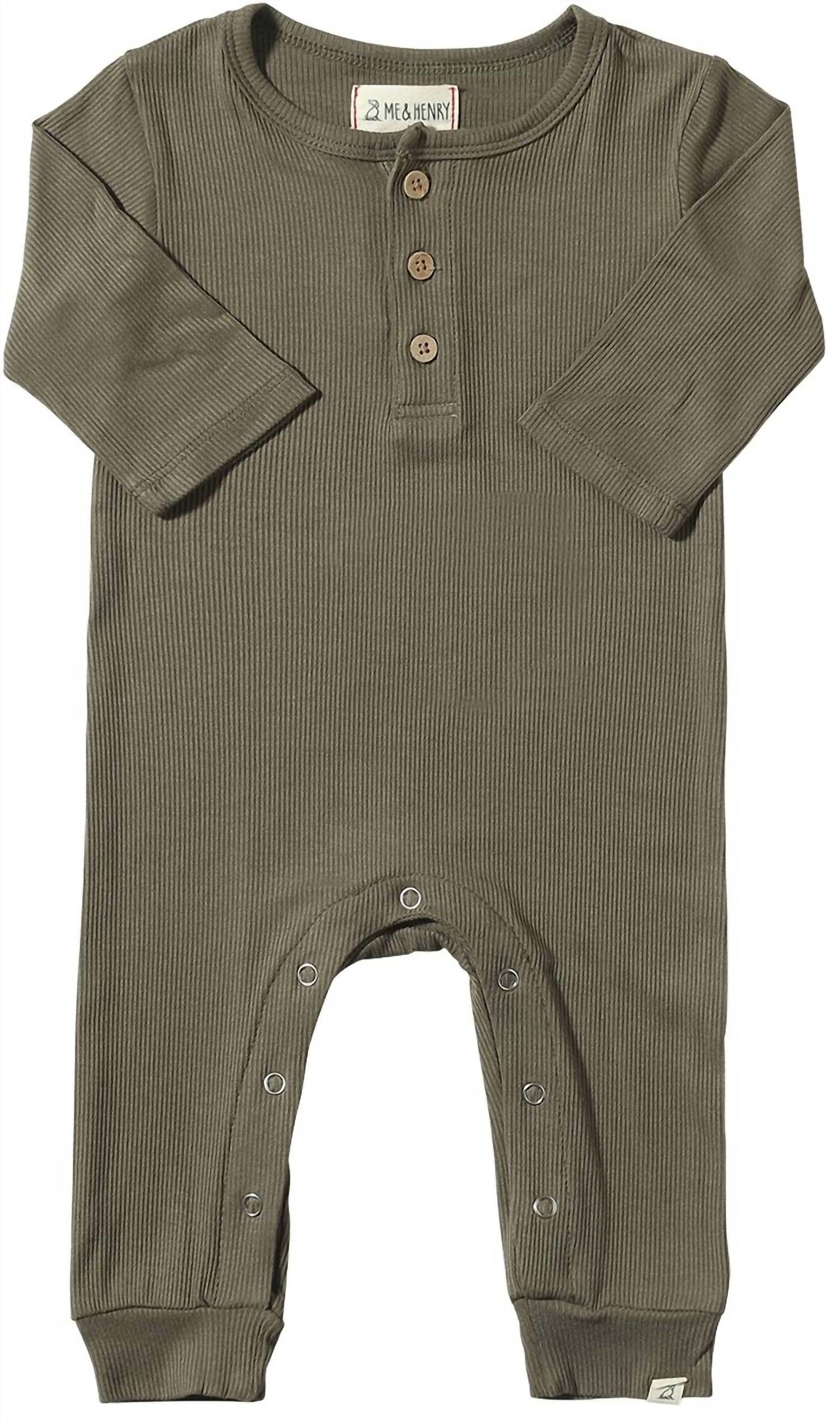 Me & Henry - Boys Mason Ribbed Romper