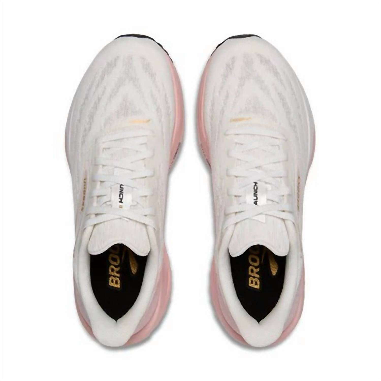 BROOKS Women's Launch 11 Shoes in white gold pink - women's sneaker - view 4