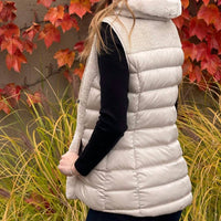 Mitchie'S Matchings - Shearling Puffer Vest With Rabbit Collar