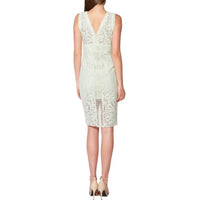Bardot - Halter Lace Front Slit Dress