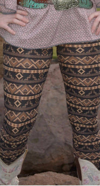 R Cinco Ranch Maverick Printed Leggings in black - women's pants - alternate view