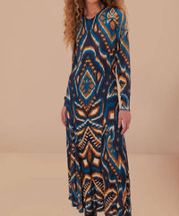 Farm Rio - Pineapple Ikat Maxi Dress