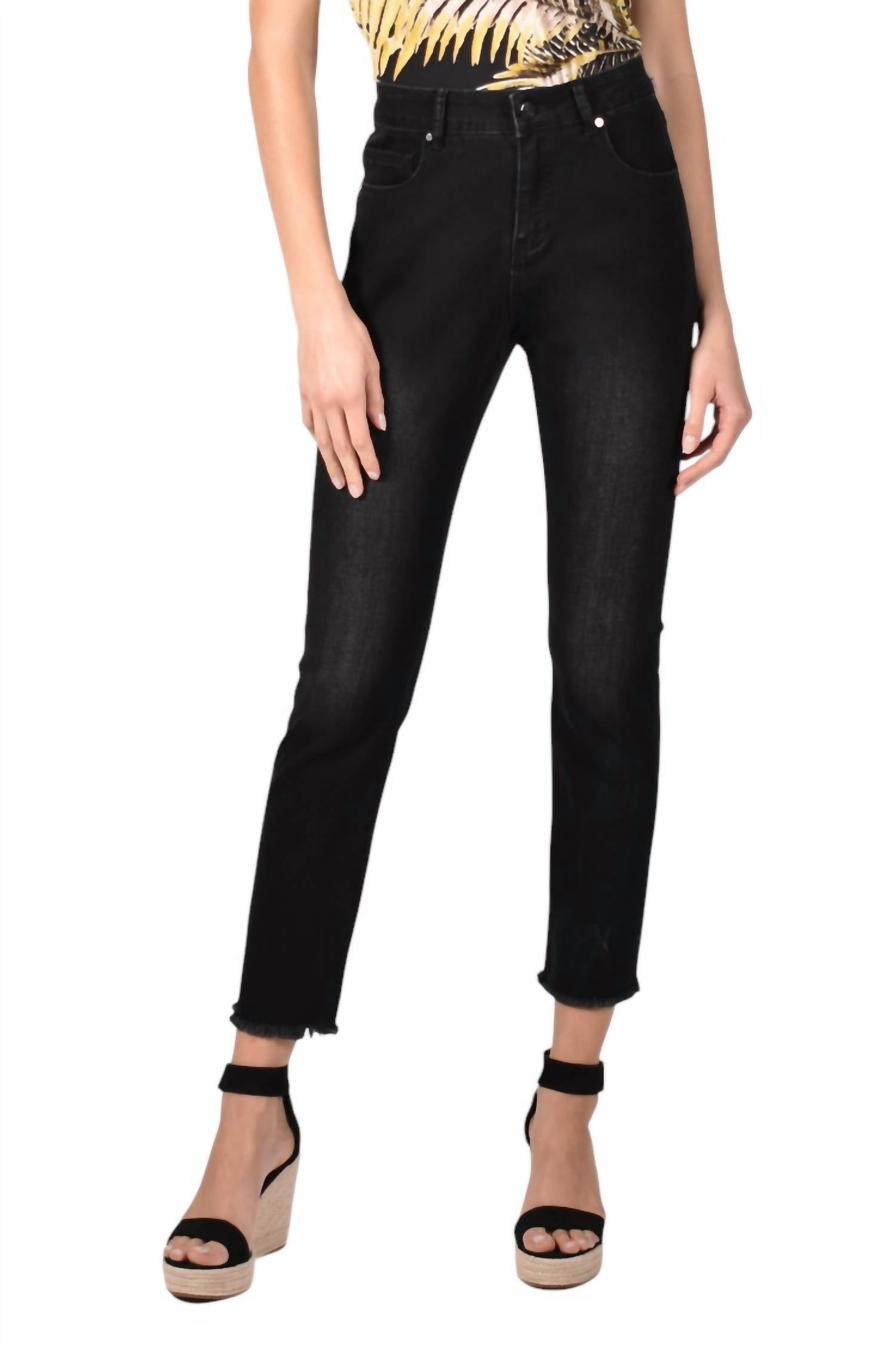 Frank Lyman - Frayed Hem Denim Jeans