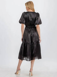 Wholesale Fashion Trends - Selma Puff Sleeve Tiered Midi Dress