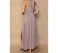 Pol - Front slit knit maxi dress