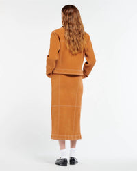 Barrie - Suede Effect Long Midi Skirt