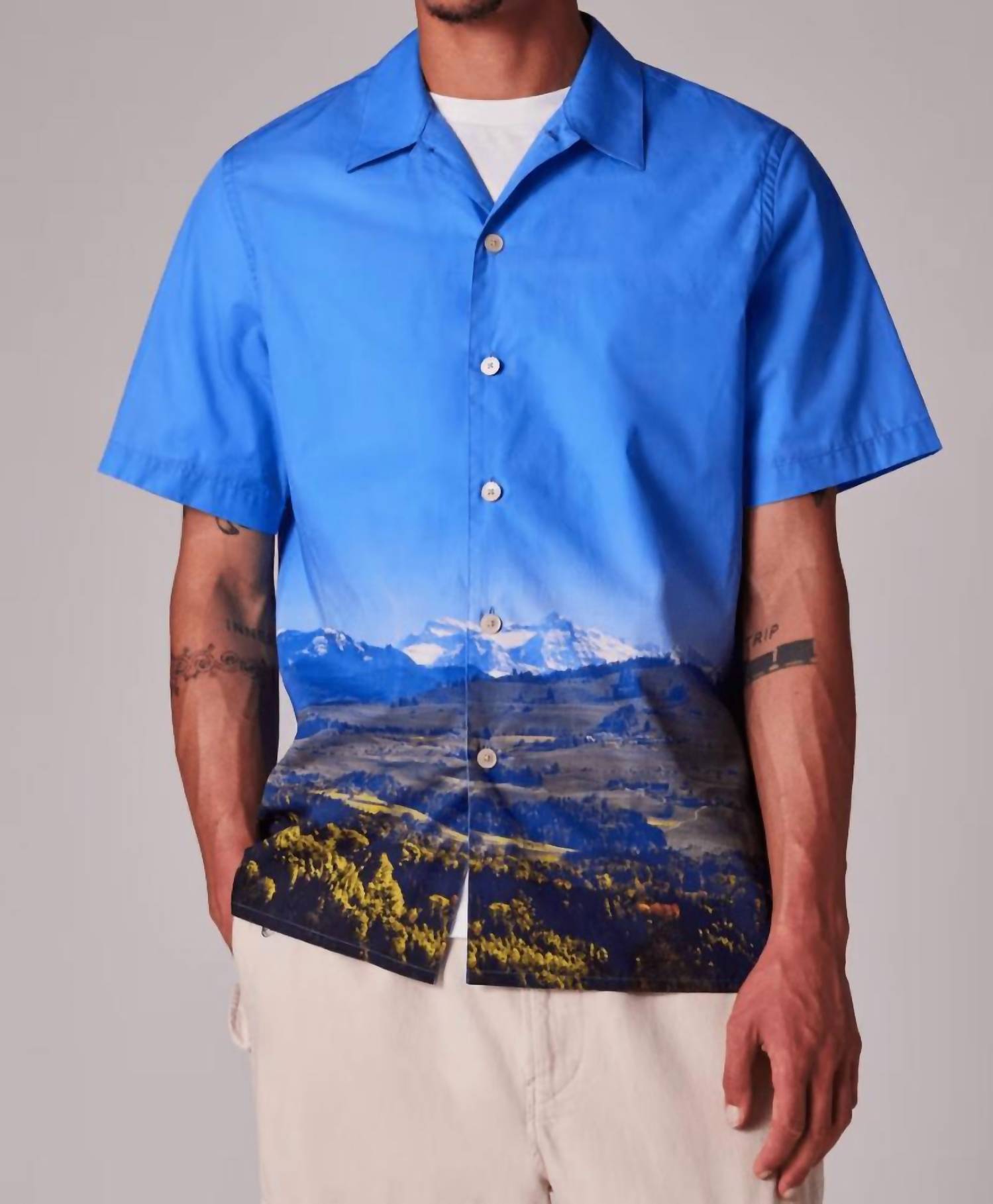 Paul Smith - Swiss Alps Print Short-sleeve Shirt