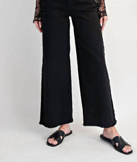 Easel - Self-fray Distressed Denim Pants