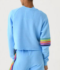 Aviator Nation - Bolt Rugby Stitch Crop Crew Sweatshirt