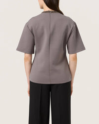 Soaked In Luxury - Magana Glitter Short Sleeves Blouse