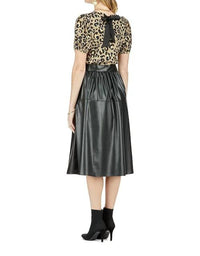 Jade - Pleather Midi Skirt