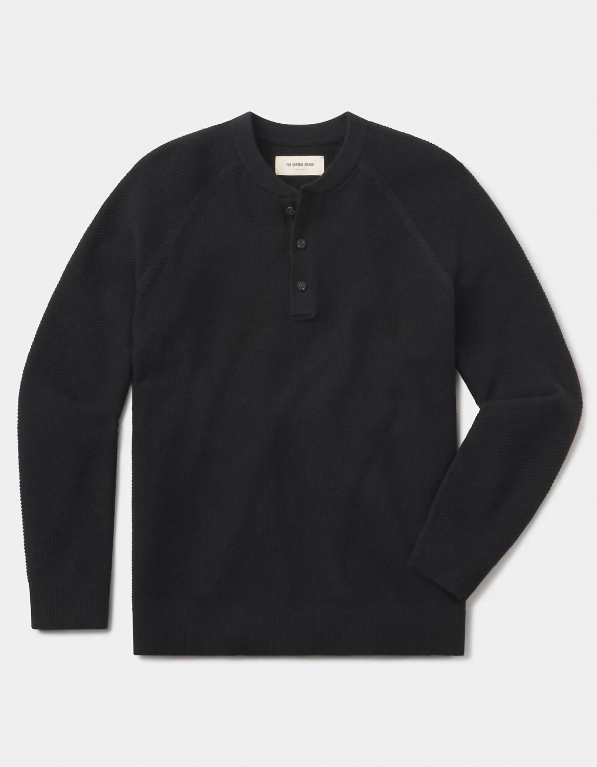 The Normal Brand - Coolmax Textured Henley Sweater