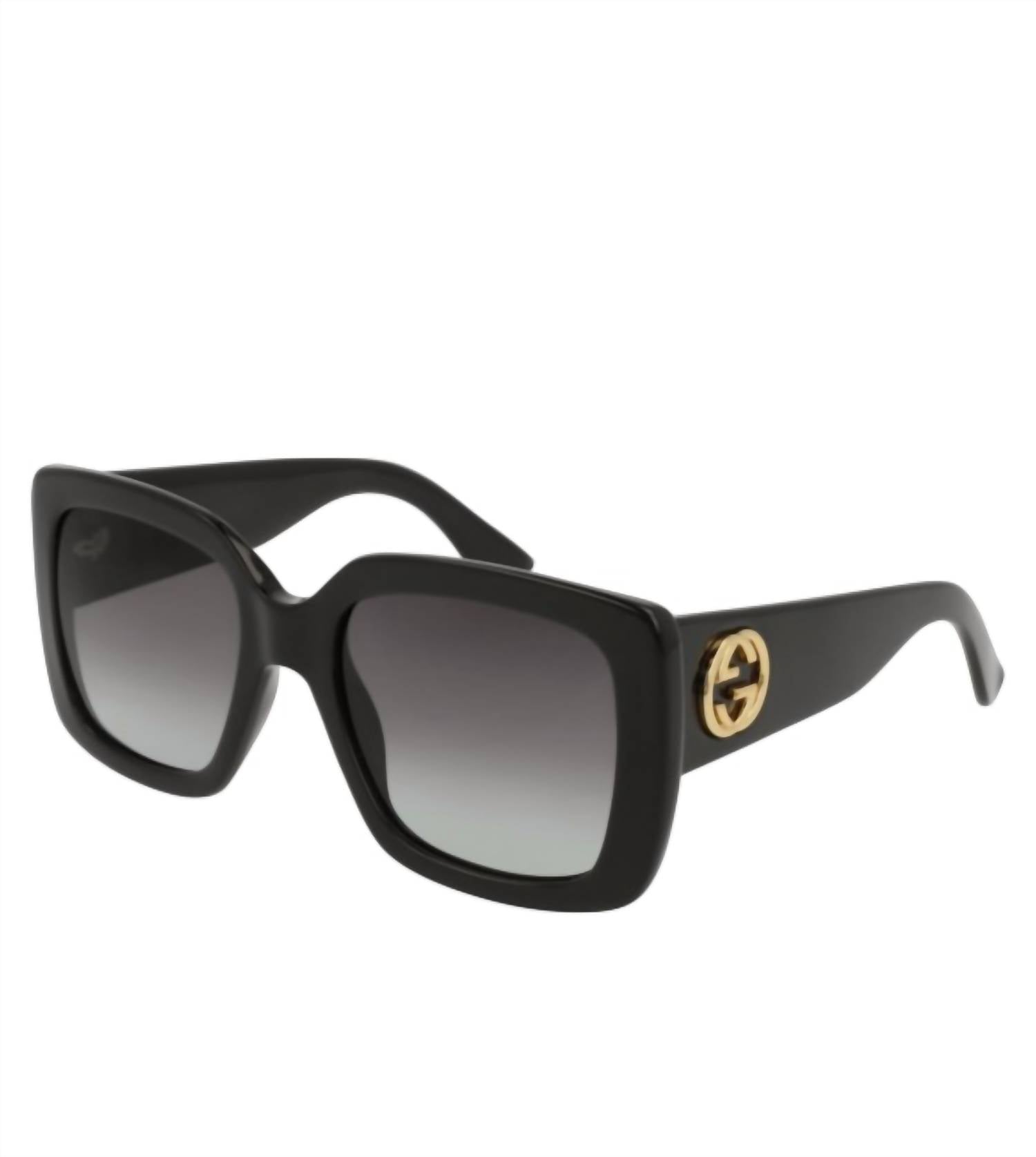 Gucci - Women's Square Gg0141sn-001 53 Sunglass