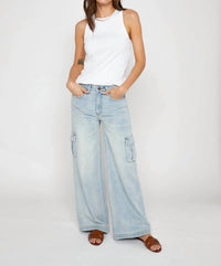 Oliver Logan Madison Wide Leg Cargo Jeans in hotel california - women's pants