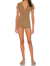 Free People - Early Night V-neck Romper