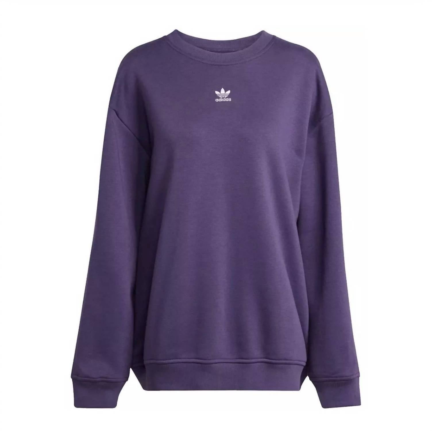 adidas Essentials Oversized Crew Sweatshirt in purple - women's top - view 5