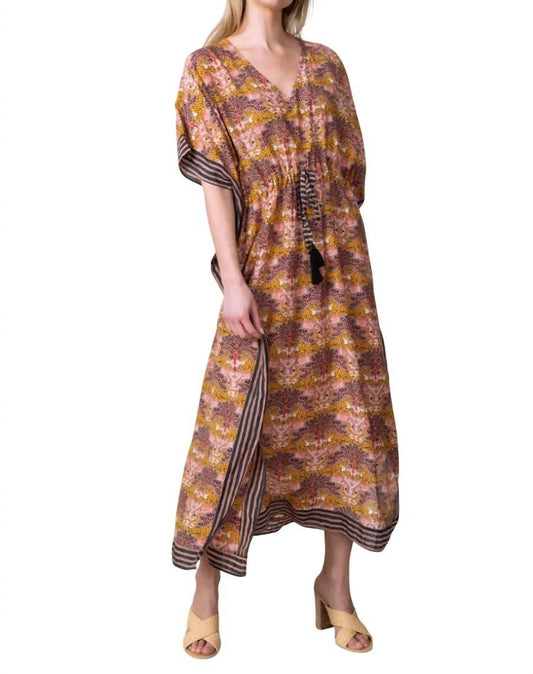 Printfresh - Charming Cheetahs Caftan Dress