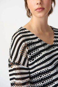 Joseph Ribkoff - LASER CUT TOP