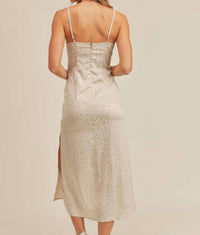 Sadie & Sage - Just For You Satin Midi Dress