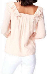 Paige - Brylen Squareneck Eyelet Ruffle Top