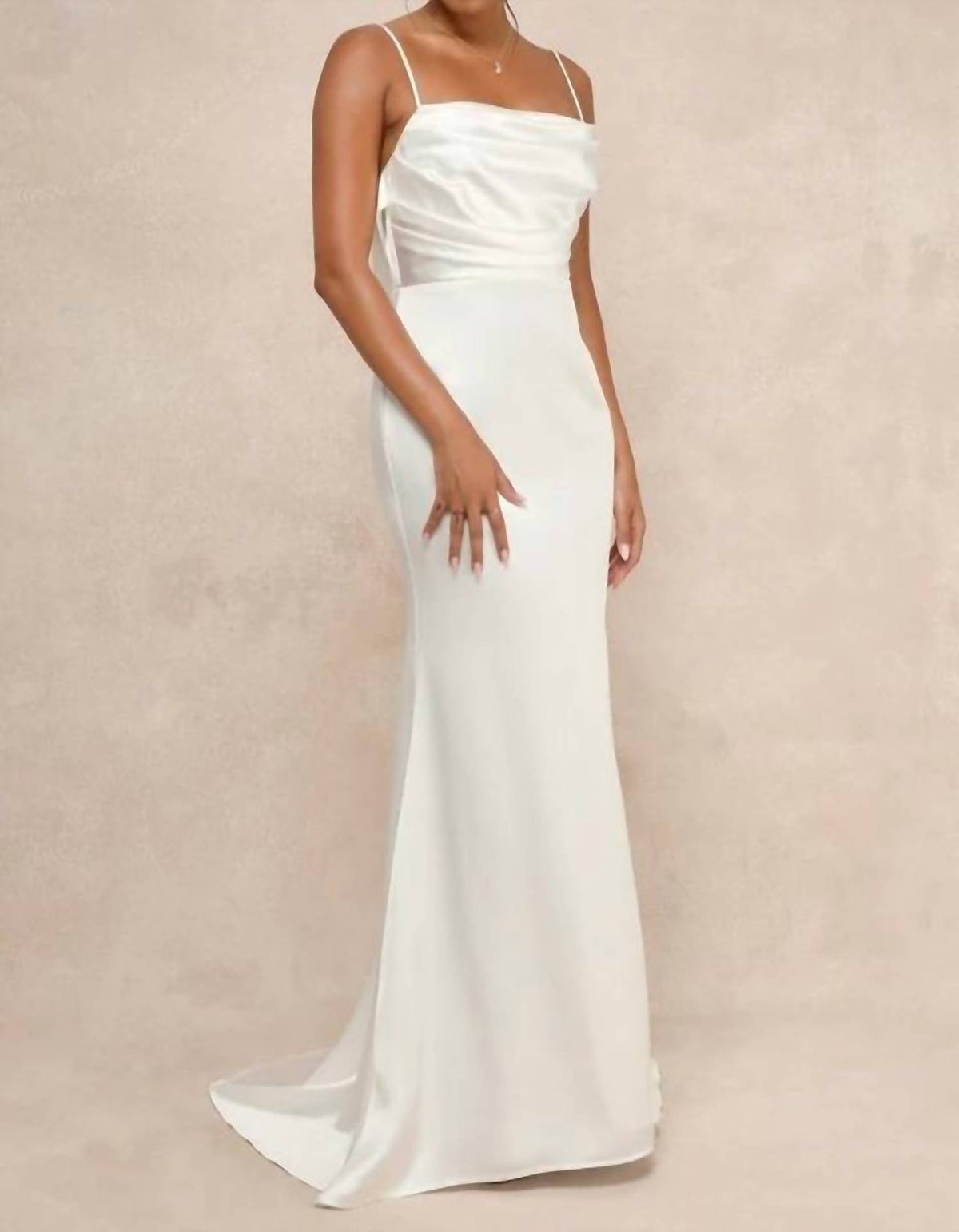 Lulus - Lovely Endearment Satin Sleeveless Backless Maxi Dress