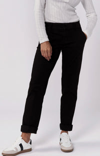 DEAR JOHN DENIM Hampton Trouser Cut Pant in black - women's pants