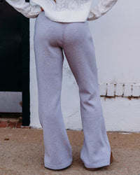 Spanx Brushed AirEssentials Flare Pant in coastal fog - women's pants - detail view