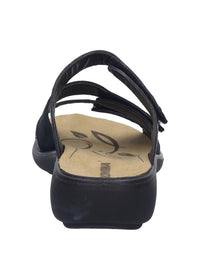 Romika USA Women's Ibiza 10 Leather Slip-on Sandals in black - women's sandal - view 5