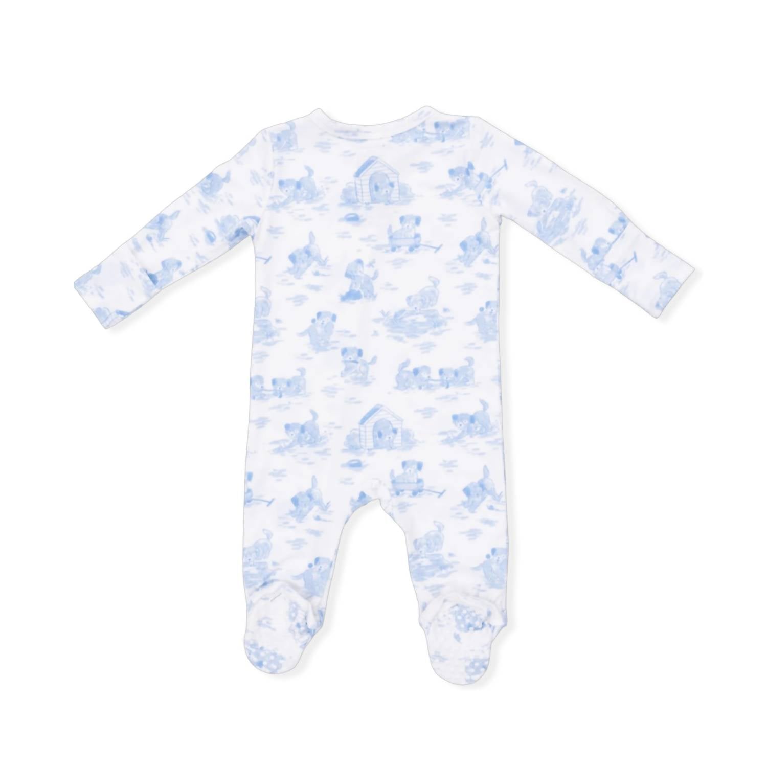 Angel Dear - Kids Puppy Toile 2 Way Zipper Footie