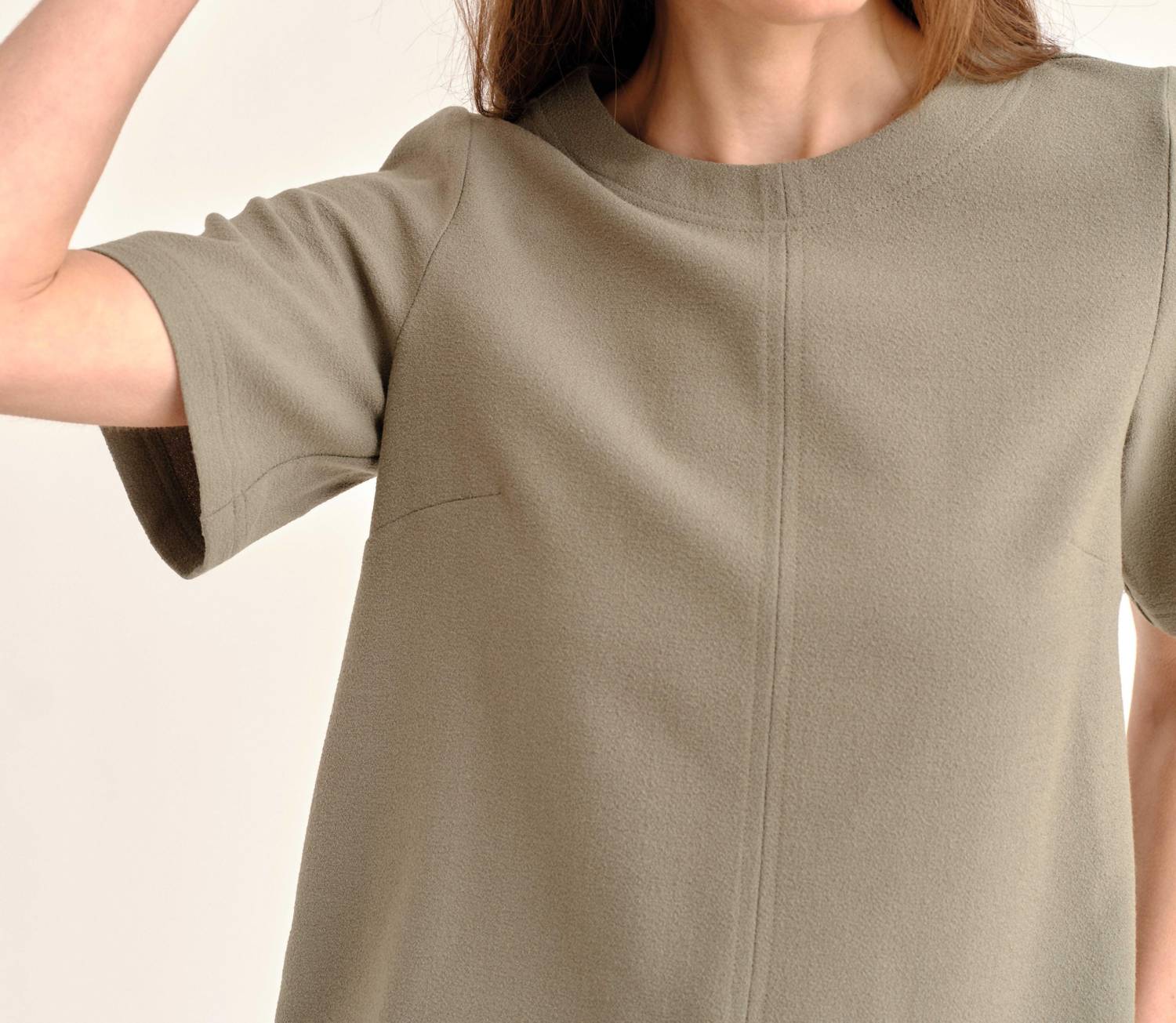 Cartolina Nantucket Chloe Short Sleeve Top in moss - women's t-shirt - view 4