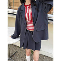 Marayn - Blazer Pleated Skirt Set