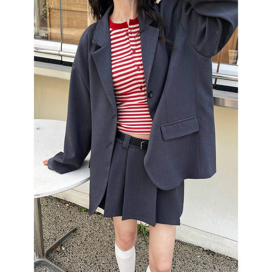 Marayn - Blazer Pleated Skirt Set