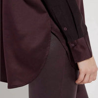 Lysse Token Pullover Satin Top in lava - women's blouse - view 6