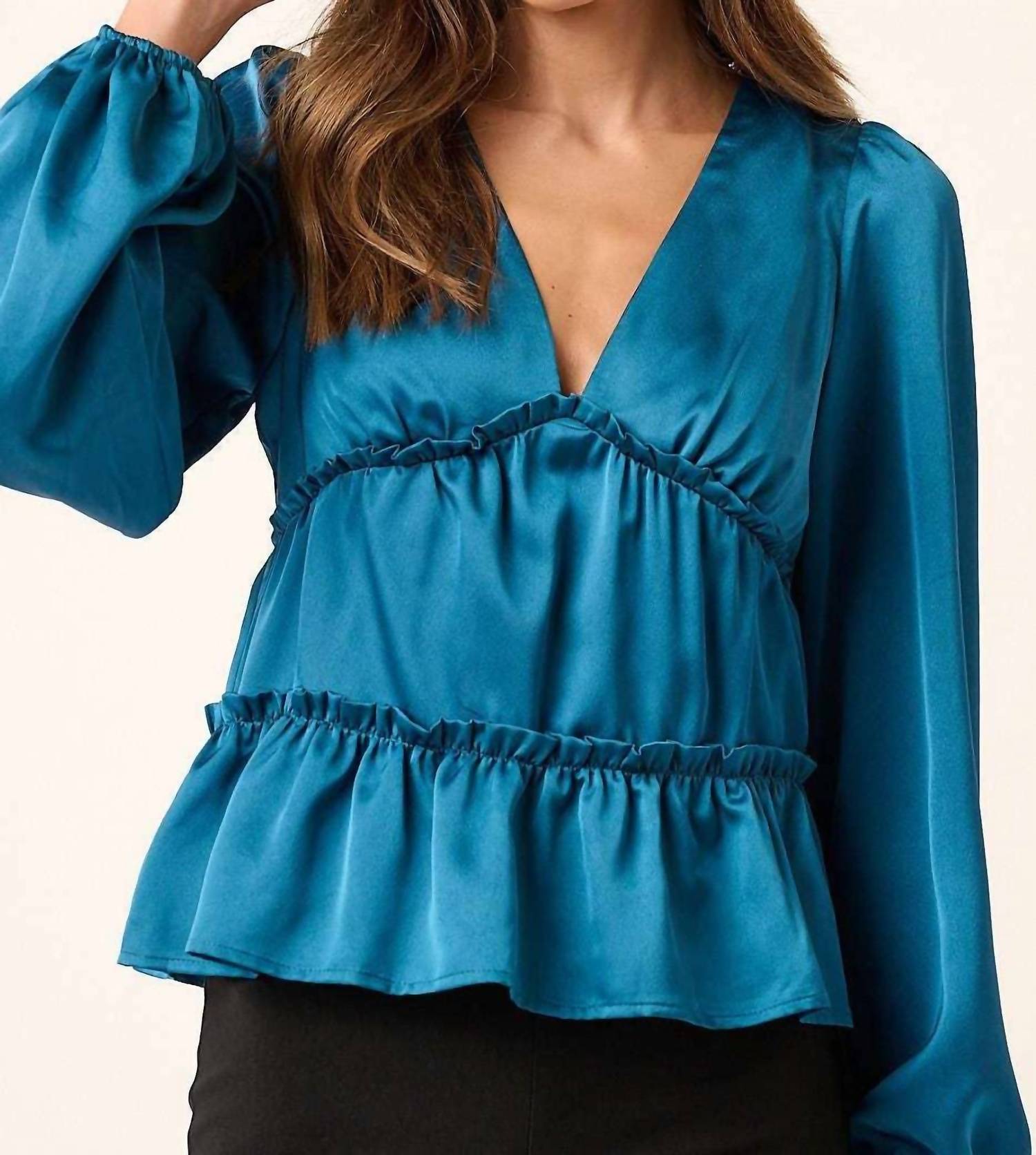 Mittoshop - Teal Tier Blouse