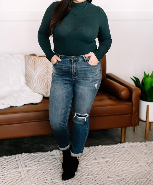 Judy Blue - Patch Things Up Destroyed Knee Boyfriend Jean