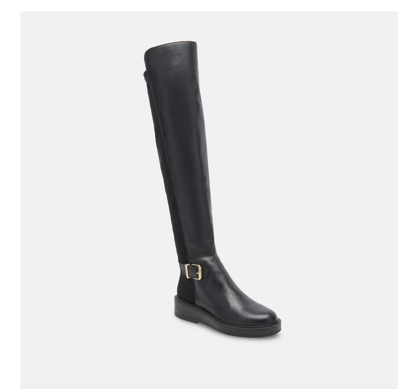 Dolce Vita Women's Ember Boots in black leather - women's shoe - alternate view