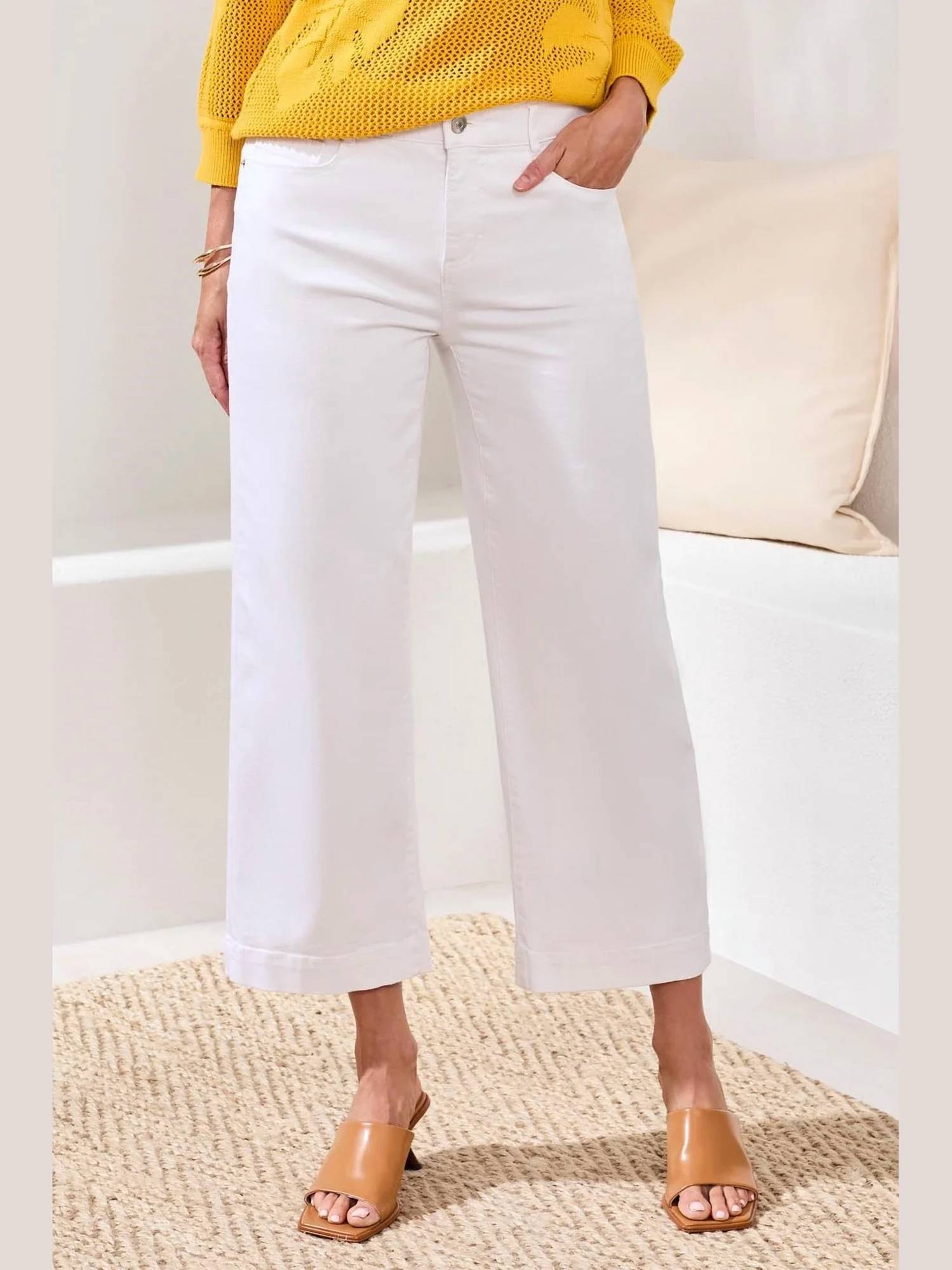 Tribal - Women's Audrey Hugging Wide Leg Crop Jean