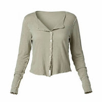 Cut Loose - Crop Crewneck Cardigan