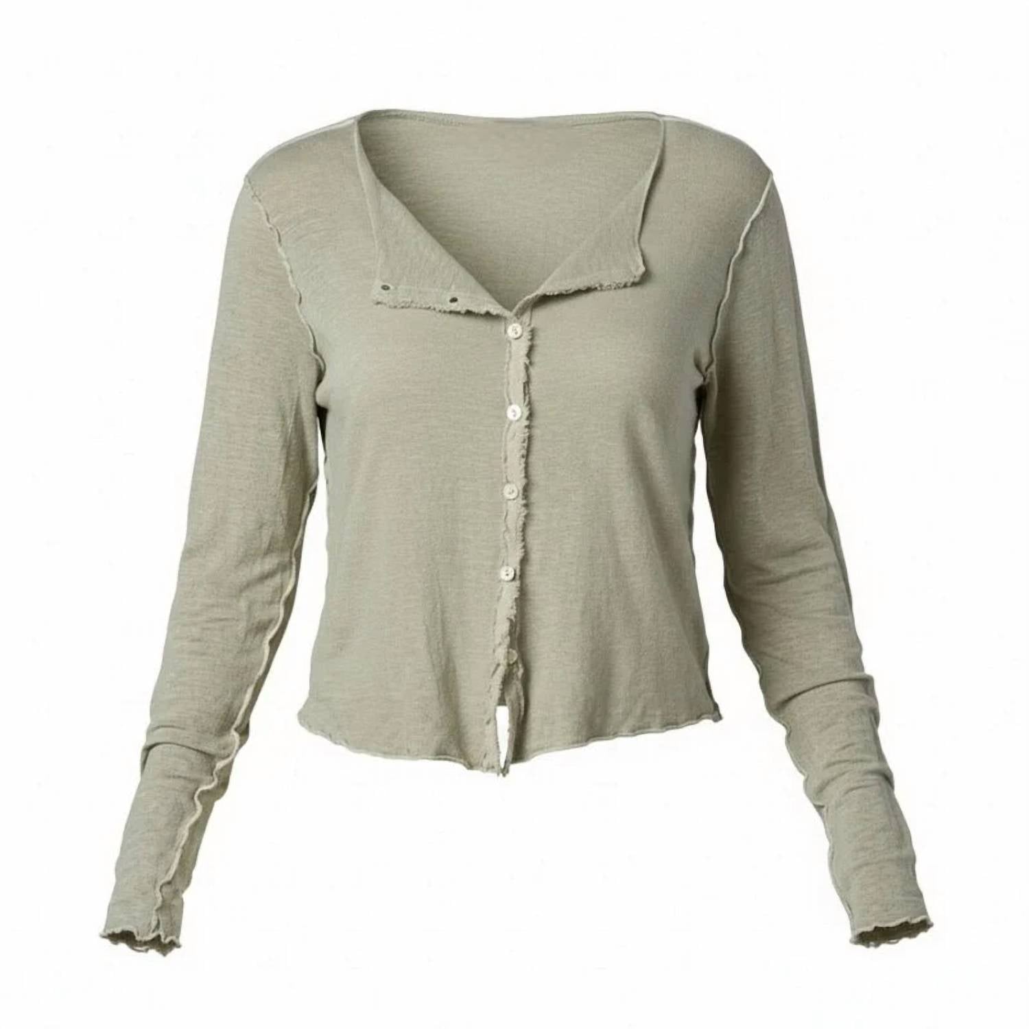 Cut Loose - Crop Crewneck Cardigan