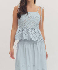 Entro - Eyelet Embroidered Tank