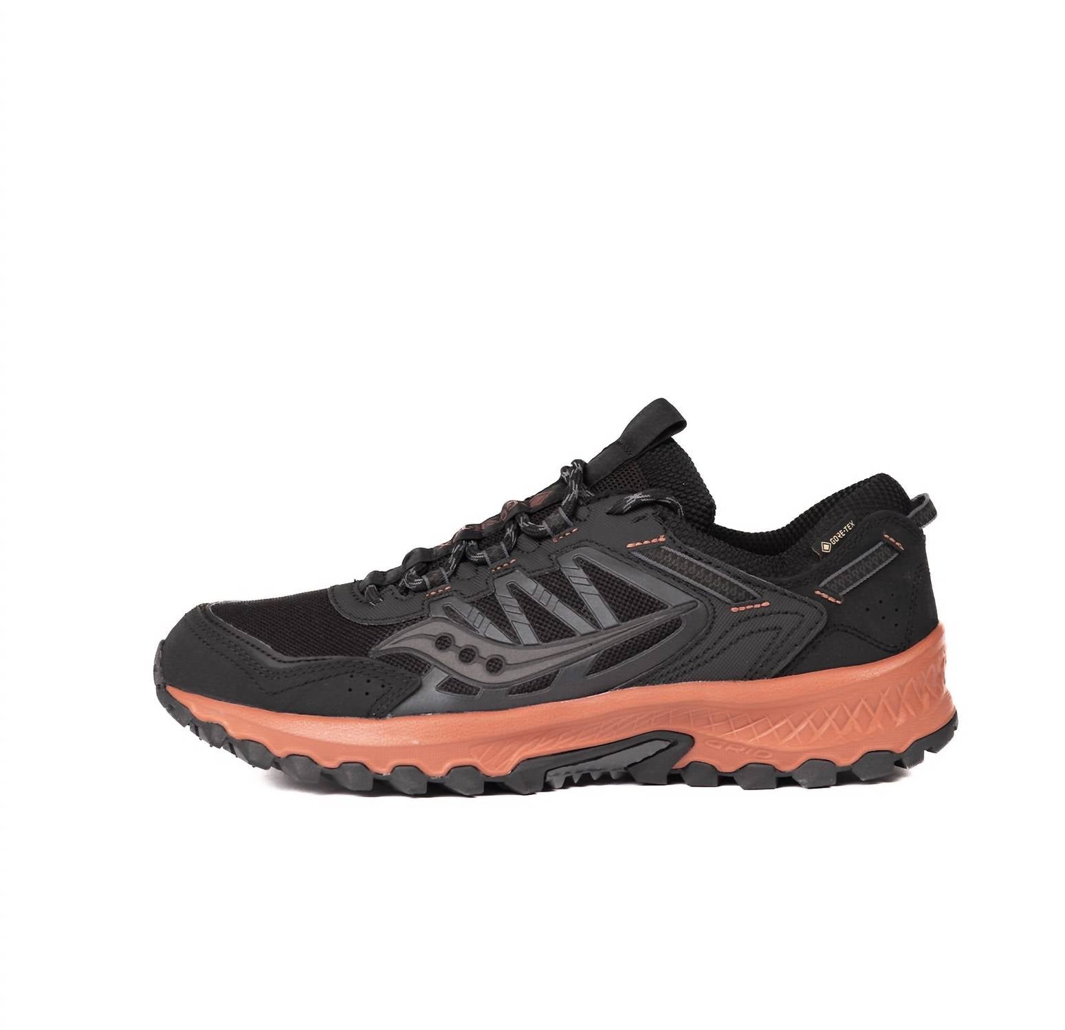 SAUCONY Men's Grid Peak Gtx Sneakers in black brick - men's sneaker