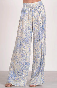 ELAN Sahara Wide Legged Pant in blue - women's pants