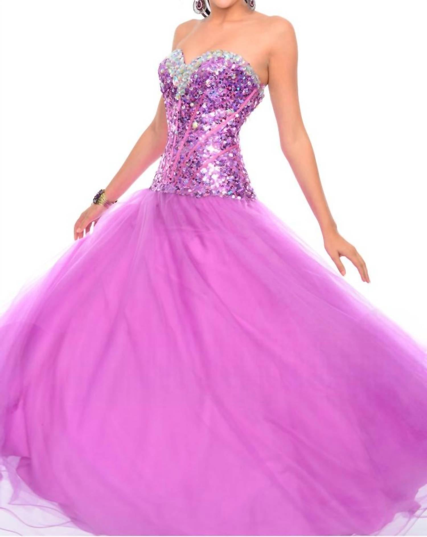 Precious Formals - Fully-sequined Corset Ballgown