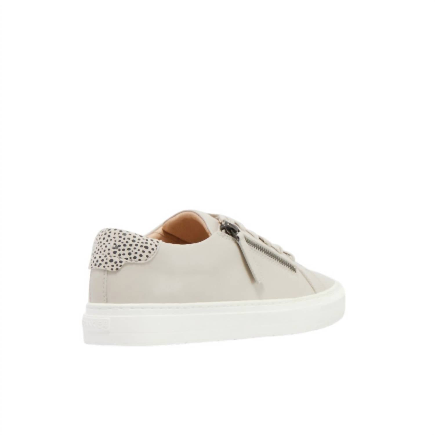 FRANKIE4 Women's Billie Leather Sneakers in bone leopard spot - women's sneaker - alternate view