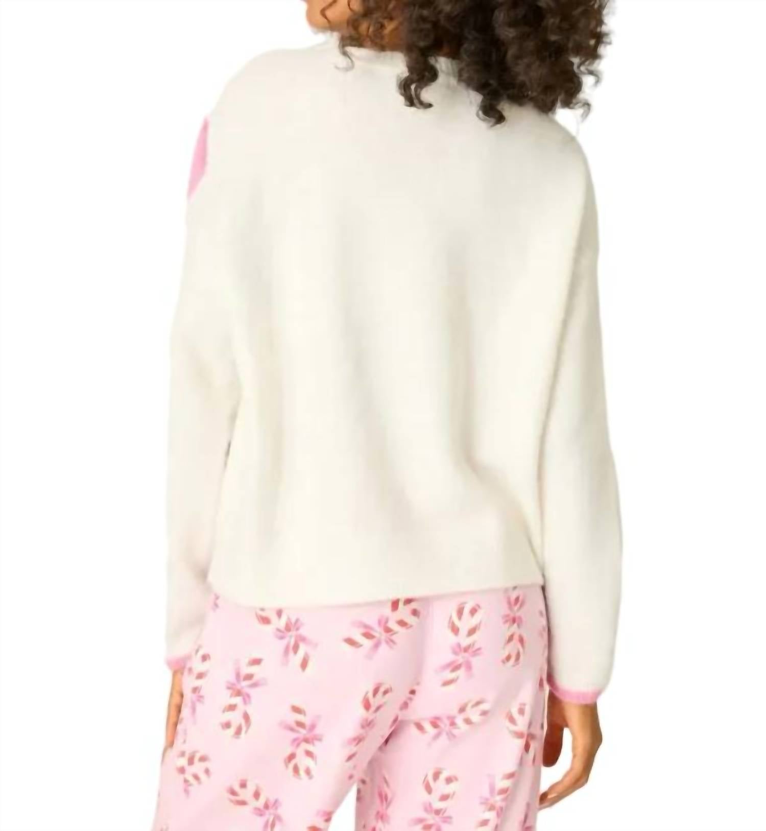 Pj Salvage - Long Sleeve Pajama Sweater With Bow Top