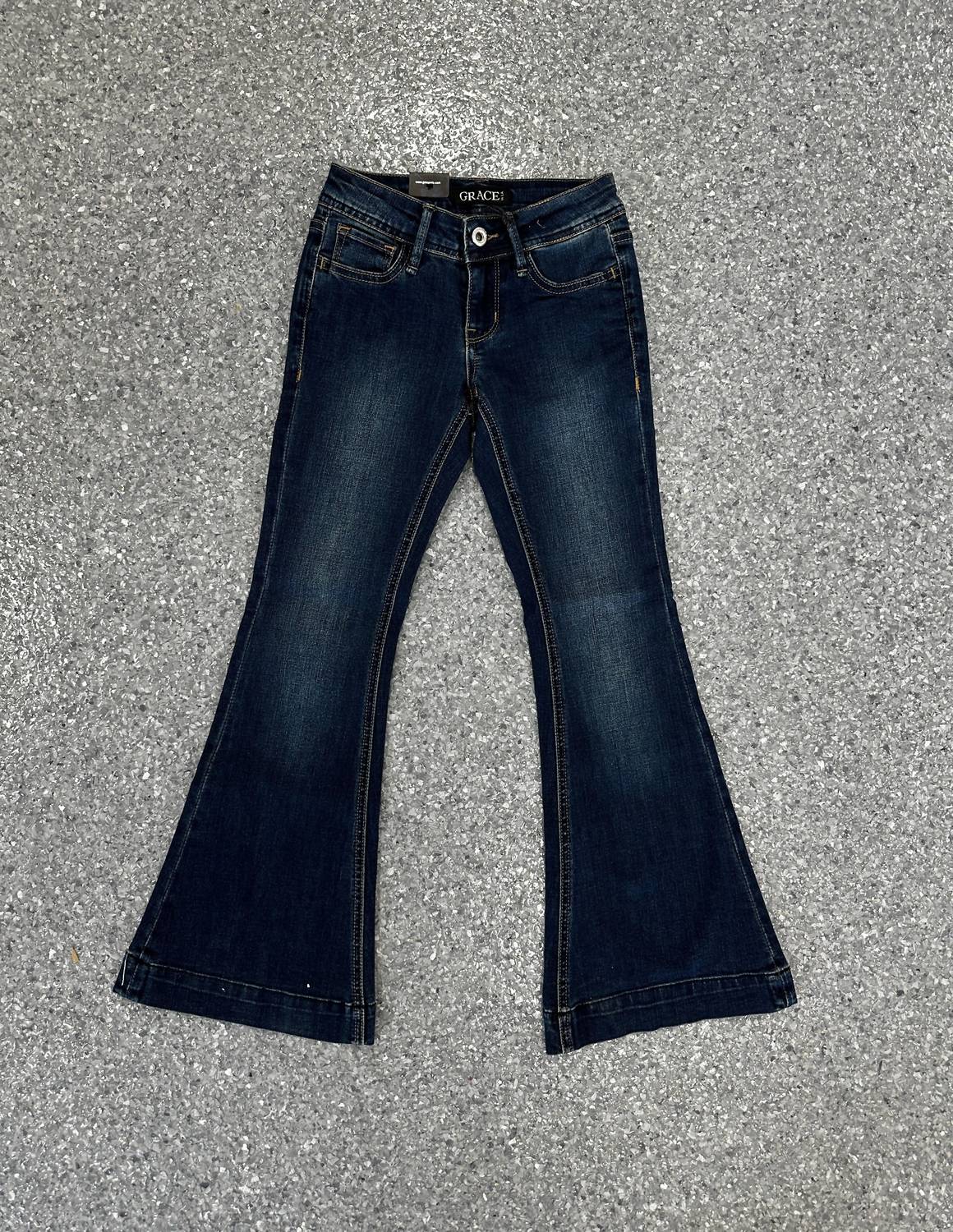 GRACE IN LA Women's Flare Jeans in la women s flare jeans in blue - women's jeans