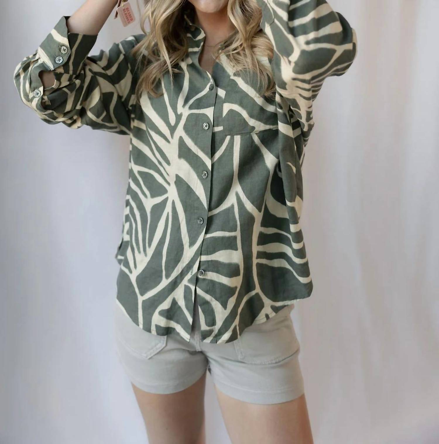 Z Supply - Alfie Tova Palm Button Up Shirt