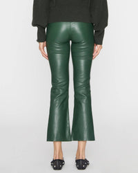 Sprwmn - Leather Crop Flare Leggings
