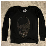 Chaser - Diamond Skull Pullover Long Sleeve Tee