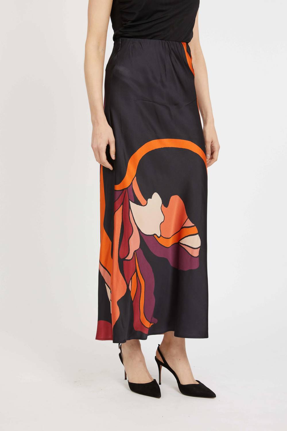 CABALLERO Bria Reversible Midi Skirt in african paradise - women's skirt - alternate view